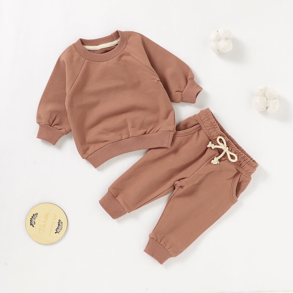 2T Dusty Rose colored French Terry Winter Spring Fall Toddler Sweatsuit!